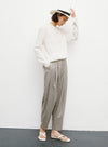 Classic Plaid Wool Trousers