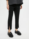 Black Slit Flare Pants