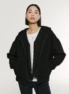 Wool Hooded Sweatshirt Jacket