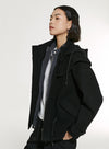 Drawstring Jacket Removable Hood