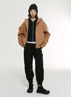 Wool Hooded Sweatshirt Jacket