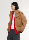 Drawstring Jacket Removable Hood