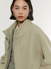 Drawstring Jacket Removable Hood