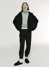 Wool Hooded Sweatshirt Jacket