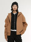 Wool Hooded Sweatshirt Jacket