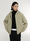 Wool Hooded Sweatshirt Jacket