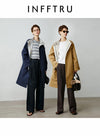 Double Plaid Medium Length Casual Trench Coat