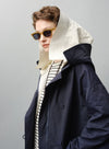 Medium Length Hooded Trench Coat