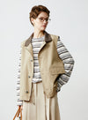 Corduroy Patchwork Vest Jacket