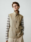 Corduroy Patchwork Vest Jacket