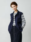 Corduroy Patchwork Vest Jacket