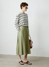 Retro Green Wool Skirt