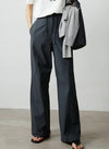 Drawstring Straight Leg Casual Pants