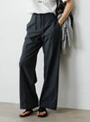 Drawstring Straight Leg Casual Pants