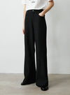 Twill Wide Leg Casual Pants