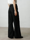 Twill Wide Leg Casual Pants