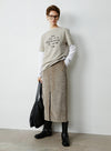 Corduroy Straight Leg Skirt