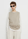 Loose casual sleeveless T-shirt