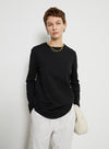 Cotton Basic Color Long Sleeved T-Shirt