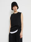 Loose casual sleeveless T-shirt