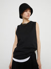 Loose casual sleeveless T-shirt