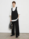 U-Neck Casual Layered Vest