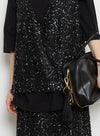 V-Neck Sequin Pullover Vest