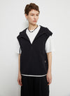 Half Zip Sleeveless Hooded Vest