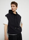 Half Zip Sleeveless Hooded Vest