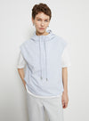 Half Zip Sleeveless Hooded Vest