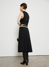 Black Sexy Hollow Waist Skirt