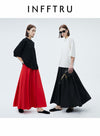 Black/Red Hepburn Pleated Skirt