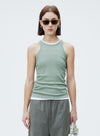 U-hals farveblok tanktop