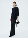 High Waisted Drape Wide Leg Pants