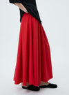 Black/Red Hepburn Pleated Skirt