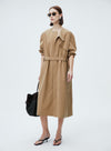 Windbreaker Style Medium Length Shirt Dress