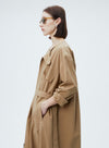 Windbreaker Style Medium Length Shirt Dress