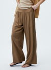 High Waisted Drape Wide Leg Pants