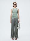 Vintage Drawstring Wide Leg Pants