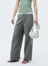 Vintage Drawstring Wide Leg Pants