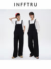 Loose Straight-Leg Overalls