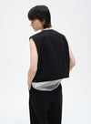 Big U-Neck Triple-Button Vest