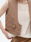 Big U-Neck Triple-Button Vest