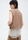 Big U-Neck Triple-Button Vest