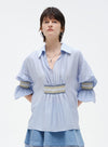 Embroidery Pleated Shirt