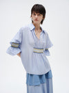 Embroidery Pleated Shirt