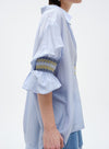 Embroidery Pleated Shirt