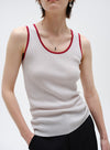 U-hals farveblok tanktop