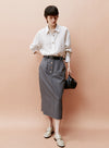 Classic Wide Waisted Straight Leg Skirt