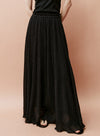 High Waisted Pleated Long Skirt